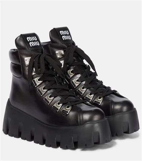 miu miu platform booties|Boots and Ankle Boots For Women: Platform & Flat .